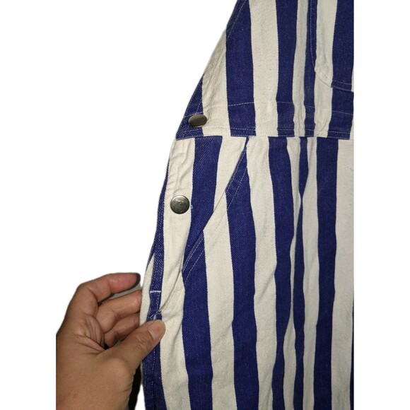Game Bibs Overalls Blue White Adult Sz 2XL Tailgate Game Day Football Sports - Picture 7 of 13
